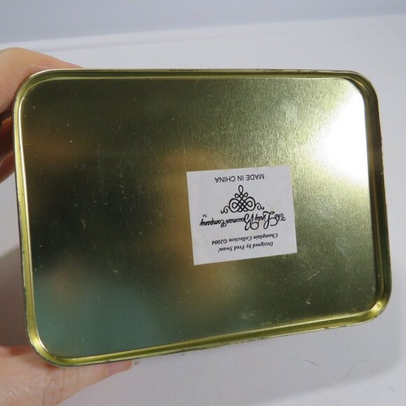 Small Snowy Scene Tin Mini Box LIKE NEW 5" - Picture 9 of 11